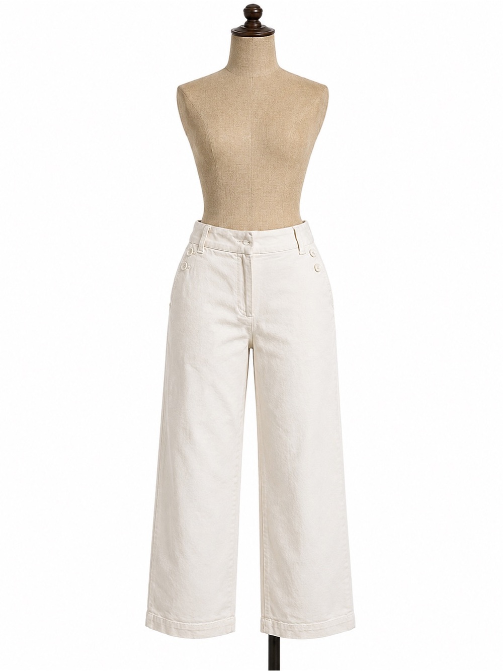 Talbots Ivory Wide-Leg Pants